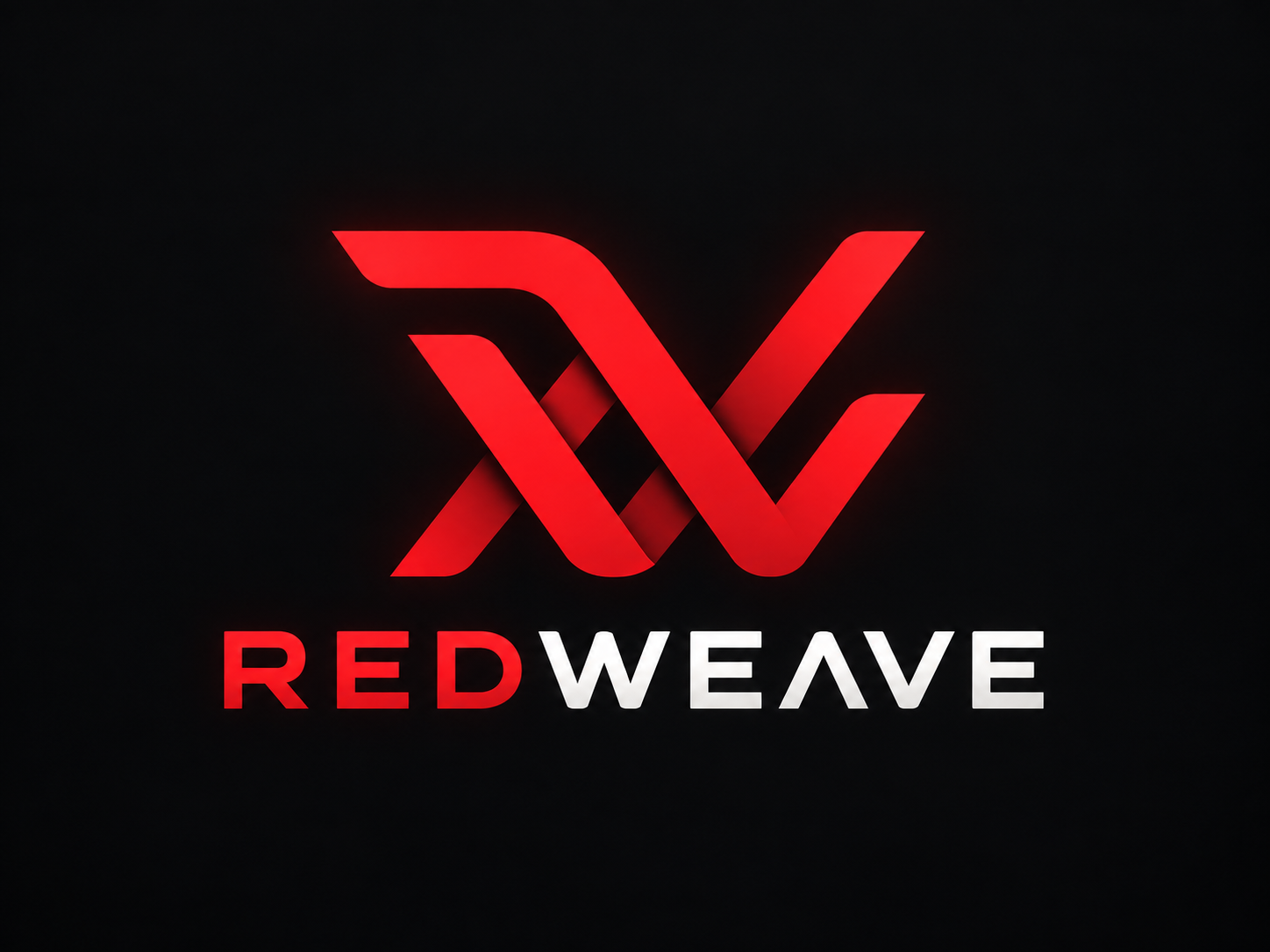 RedWeave: red interwoven symbol above the red and white wordmark